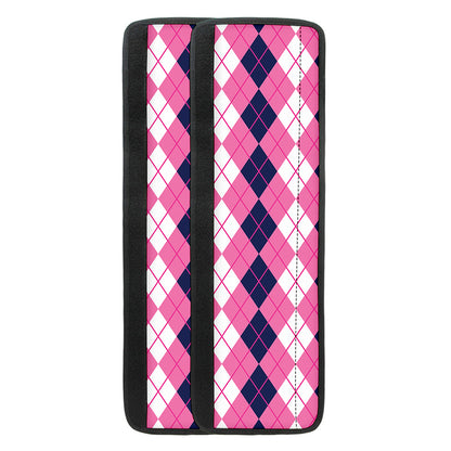 Pink White And Blue Argyle Pattern Print Refrigerator Handle Covers