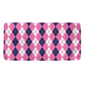 Pink White And Blue Argyle Pattern Print Towel
