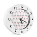 Pink White And Grey Chevron Print Alarm Clock