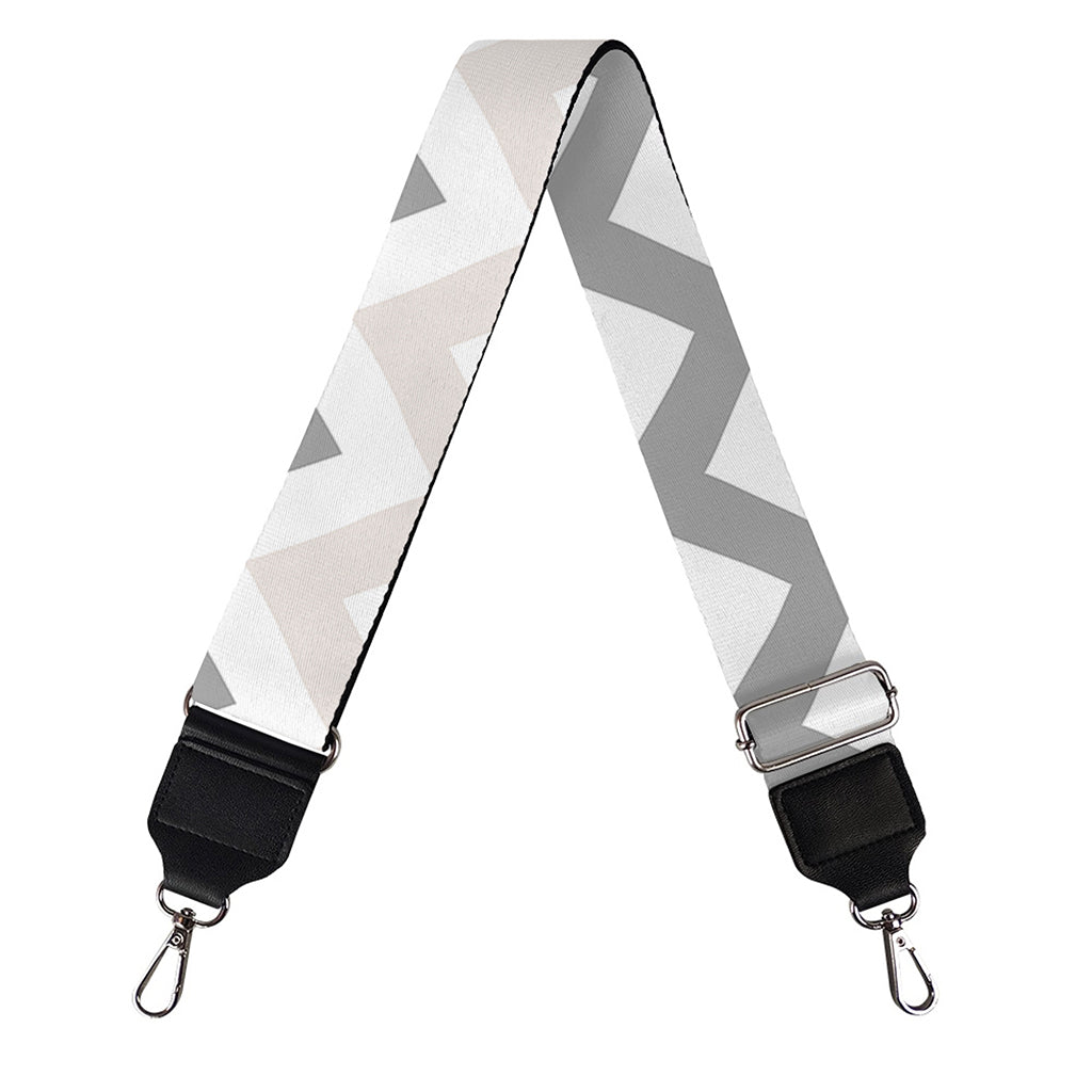 Pink White And Grey Chevron Print Bag Strap