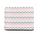 Pink White And Grey Chevron Print Bifold Wallet