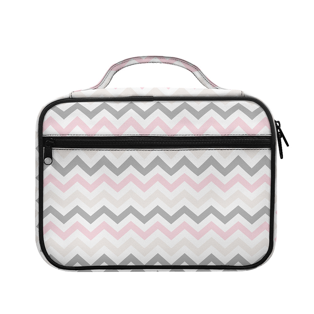 Pink White And Grey Chevron Print Briefcase Bible Bag