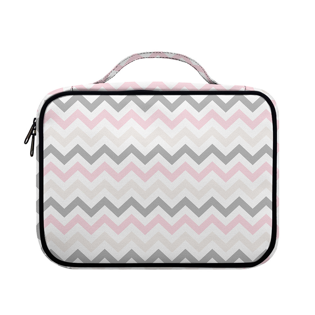 Pink White And Grey Chevron Print Briefcase Bible Bag