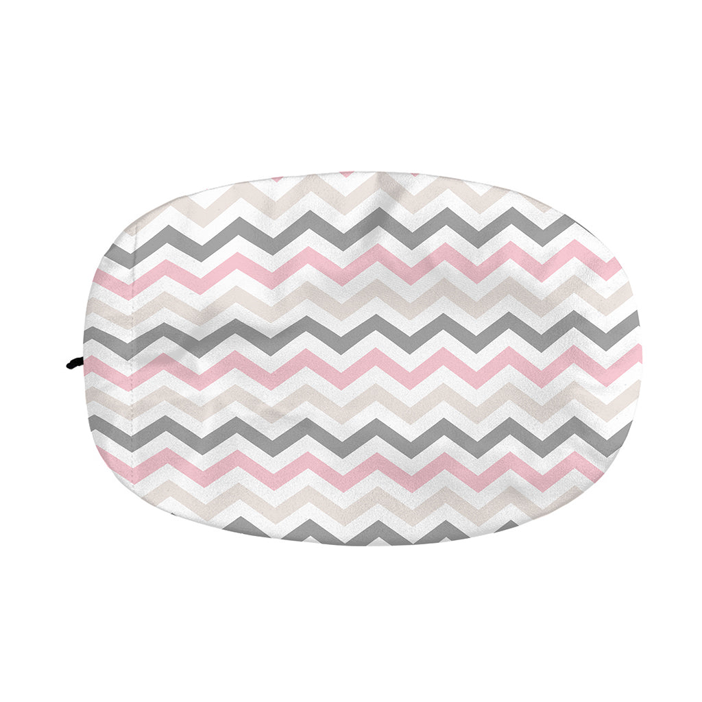 Pink White And Grey Chevron Print Car Side Mirror Covers