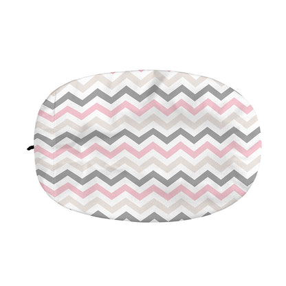 Pink White And Grey Chevron Print Car Side Mirror Covers
