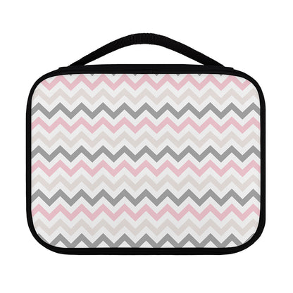 Pink White And Grey Chevron Print Classic Bible Case