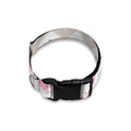 Pink White And Grey Chevron Print Dog Collar