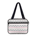 Pink White And Grey Chevron Print Double Strap Bible Bag