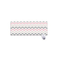 Pink White And Grey Chevron Print Extended Mouse Pad