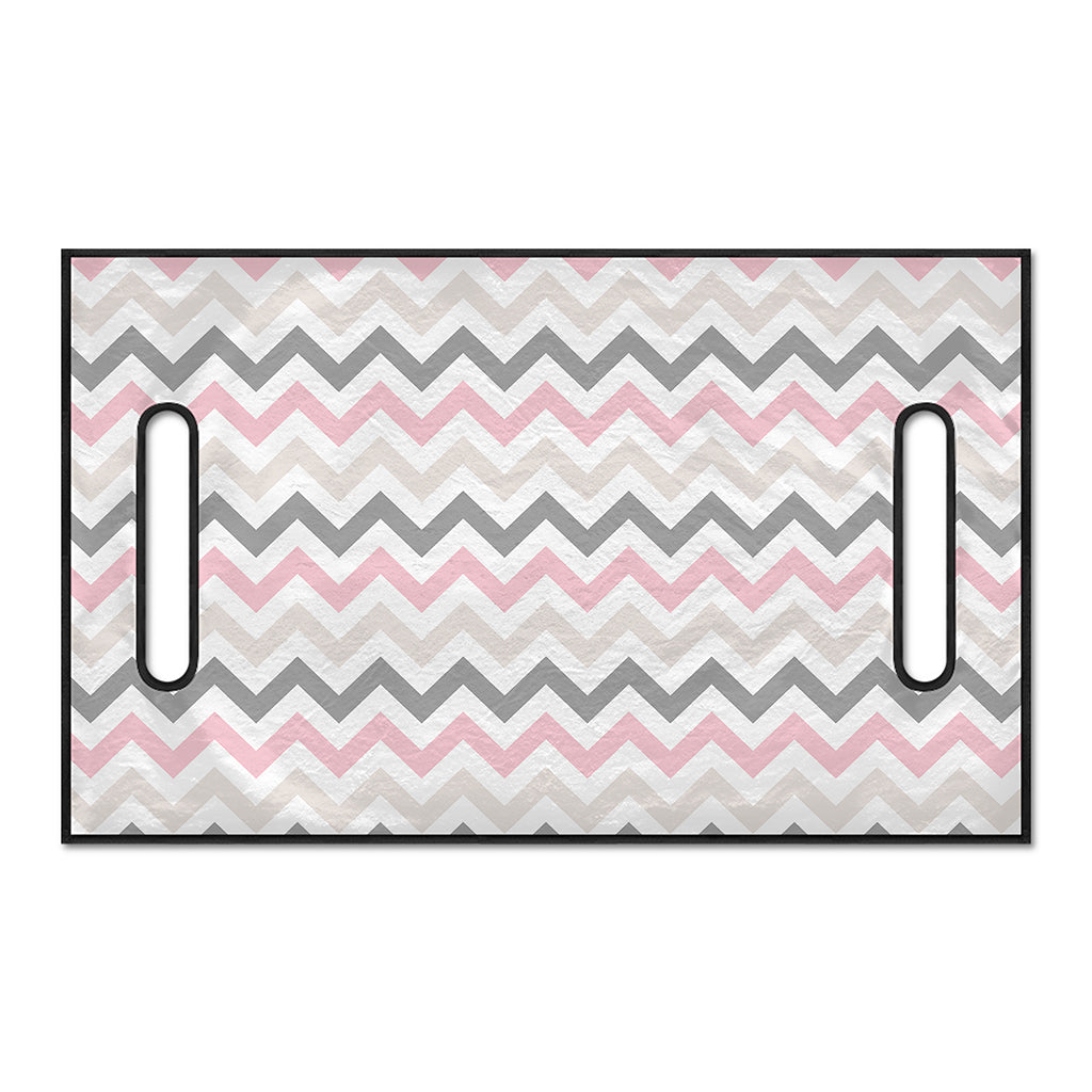 Pink White And Grey Chevron Print Golf Cart Seat Cover