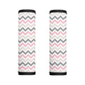 Pink White And Grey Chevron Print Handle Covers