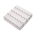 Pink White And Grey Chevron Print Outdoor Seat Cushion Cover