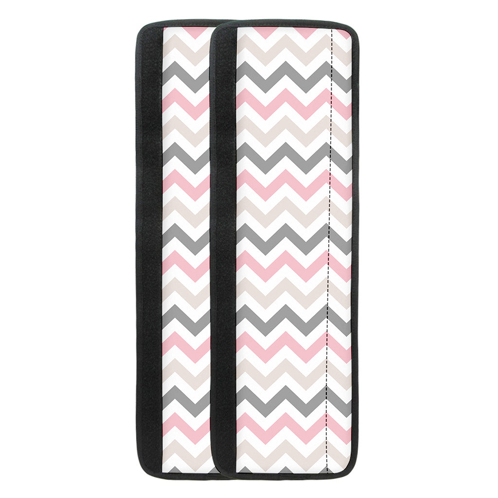 Pink White And Grey Chevron Print Refrigerator Handle Covers
