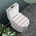 Pink White And Grey Chevron Print Toilet Lid Cover