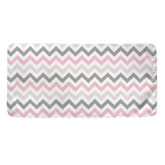 Pink White And Grey Chevron Print Towel