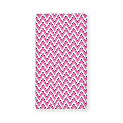 Pink White And Navy Chevron Print Baby Crib Sheet