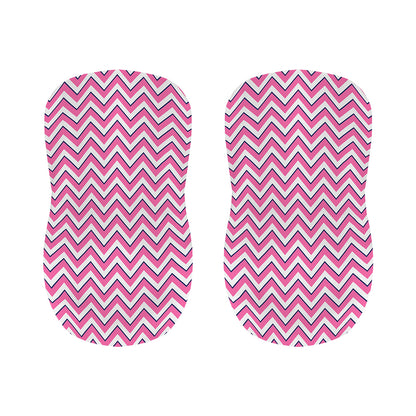 Pink White And Navy Chevron Print Bar Stool Covers