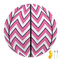 Pink White And Navy Chevron Print Basketball