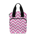 Pink White And Navy Chevron Print Bible Tote Bag