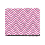 Pink White And Navy Chevron Print Bifold Wallet