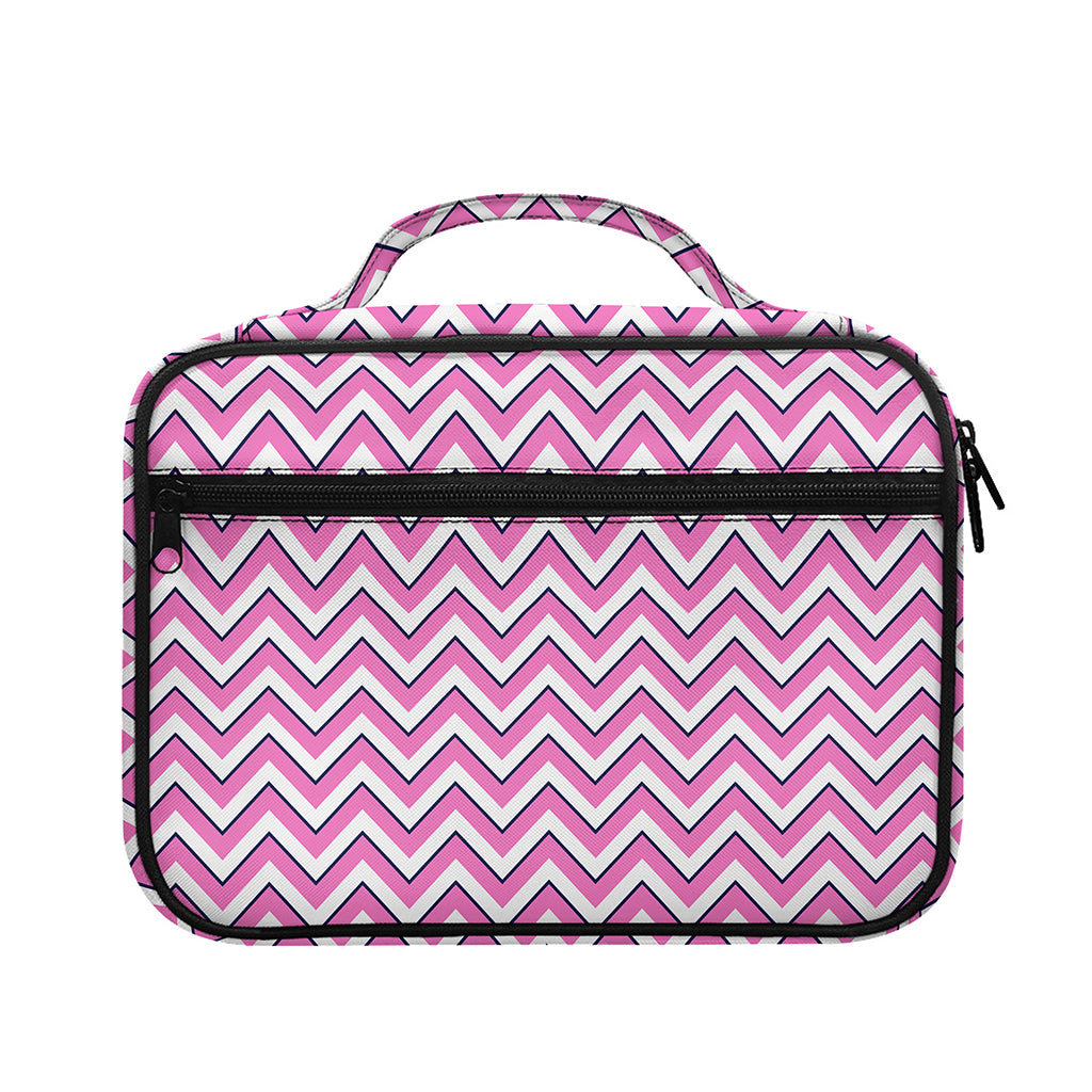 Pink White And Navy Chevron Print Briefcase Bible Bag