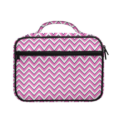 Pink White And Navy Chevron Print Briefcase Bible Bag
