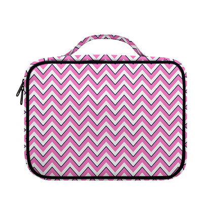 Pink White And Navy Chevron Print Briefcase Bible Bag