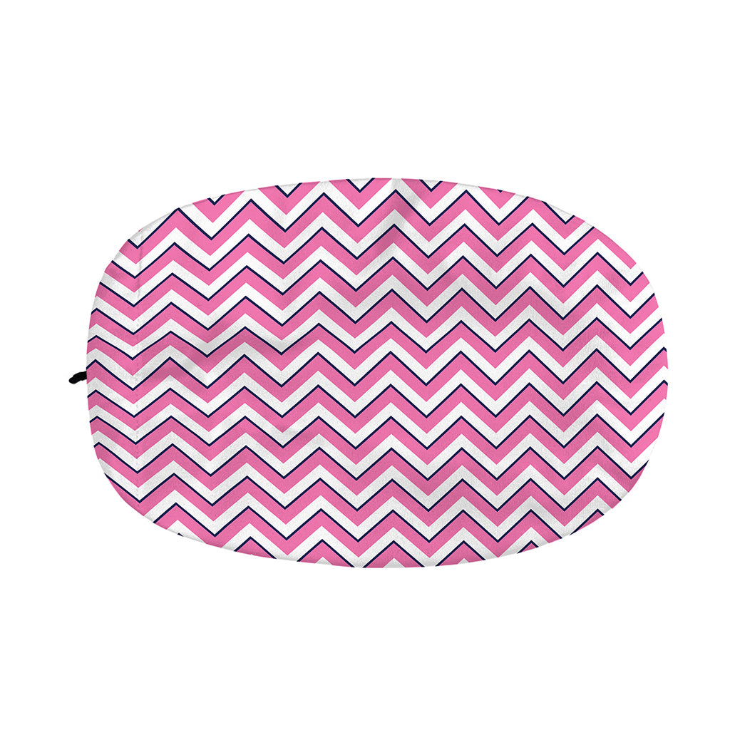 Pink White And Navy Chevron Print Car Side Mirror Covers