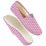 Pink White And Navy Chevron Print Casual Shoes