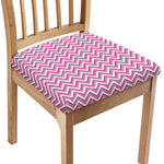 Pink White And Navy Chevron Print Chair Cushion Cover
