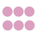 Pink White And Navy Chevron Print Coaster Set