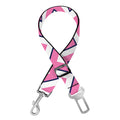 Pink White And Navy Chevron Print Dog Seat Belt