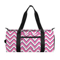 Pink White And Navy Chevron Print Gym Bag