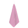 Pink White And Navy Chevron Print Hand Towel