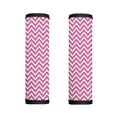 Pink White And Navy Chevron Print Handle Covers