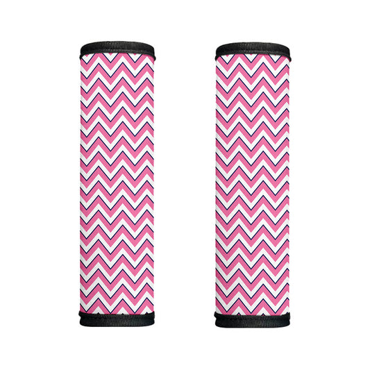 Pink White And Navy Chevron Print Handle Covers