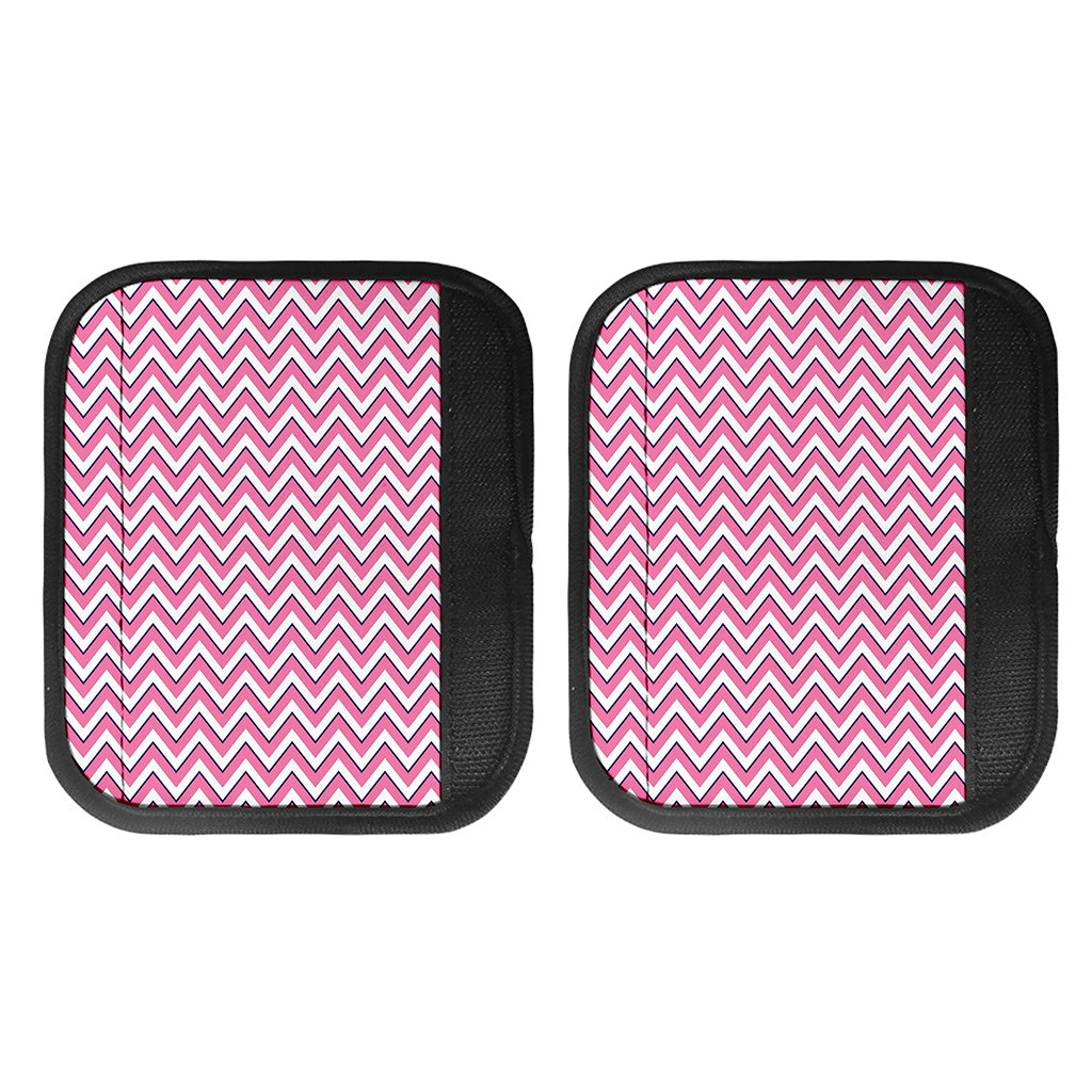 Pink White And Navy Chevron Print Handle Covers