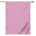 Pink White And Navy Chevron Print House Flag
