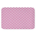 Pink White And Navy Chevron Print Indoor Door Mat