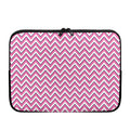 Pink White And Navy Chevron Print Laptop Sleeve