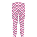 Pink White And Navy Chevron Print Men's Leggings