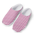 Pink White And Navy Chevron Print Mesh Casual Shoes