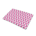 Pink White And Navy Chevron Print Pet Cooling Mat Cover