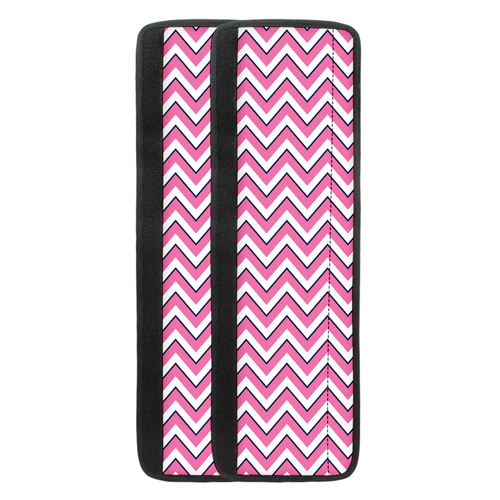 Pink White And Navy Chevron Print Refrigerator Handle Covers