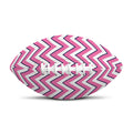 Pink White And Navy Chevron Print Rugby Ball