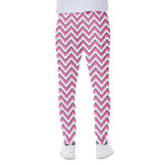 Pink White And Navy Chevron Print Scuba Joggers