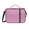 Pink White And Navy Chevron Print Shoulder Strap Bible Bag