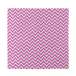 Pink White And Navy Chevron Print Silk Bandana
