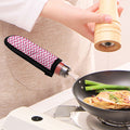 Pink White And Navy Chevron Print Skillet Handle Cover