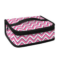 Pink White And Navy Chevron Print Small Lunch Bag